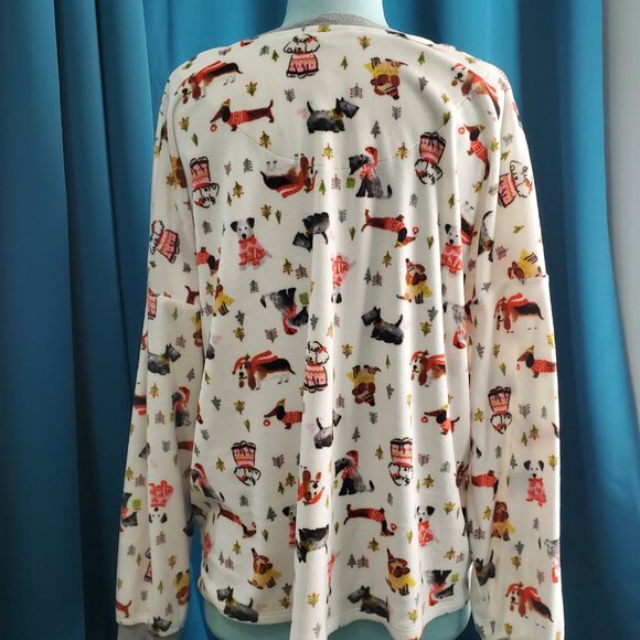 Cuddl Duds Cozy Fleece Holiday Dog Pajama Set | Long Sleeve Top & Joggers XL - Picture 7 of 9